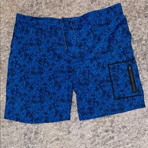 Mack Weldon Blue Floral Men's Swim Shorts